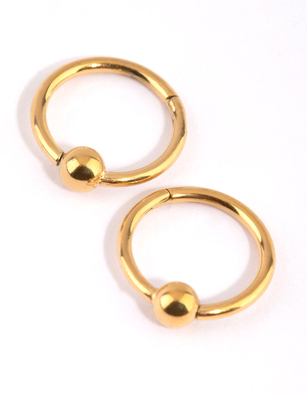 Gold Plated Surgical Steel Ball 8mm Sleeper Earrings