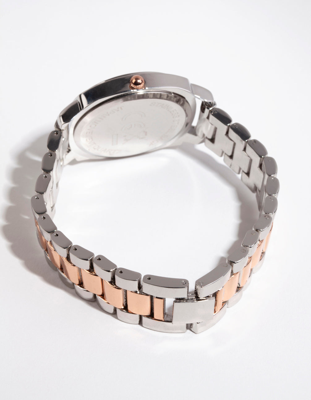 Silver Mix Metal Chain Link Watch