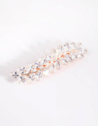 Rose Gold Navette Crystal Laurel Clip - link has visual effect only