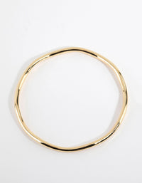 Gold Plated Thin Wavy Bangle - link has visual effect only