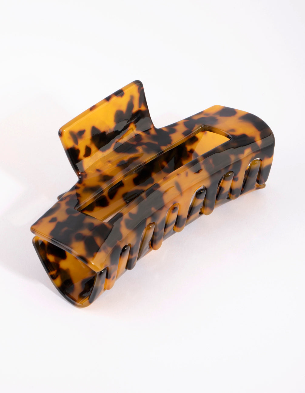 Long Rectangular Tortoiseshell Acrylic Claw