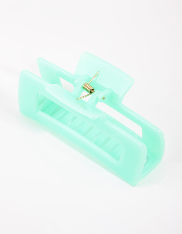 Rectangular Turquoise Acrylic Claw