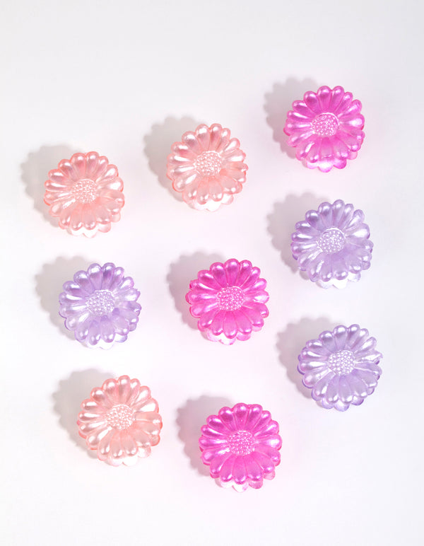 Pearlised Mini Flower Claw Pack