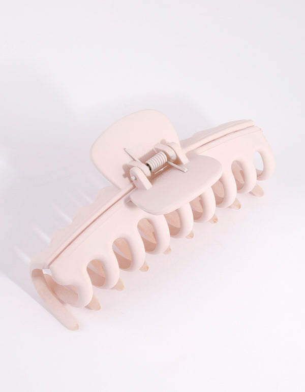 Matte Pink Rounded Claw Clip