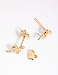 Gold Plated Sterling Silver Curled Snake Stud Earrings - link has visual effect only