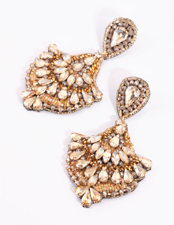 Beaded Chandelier Drop Earrings