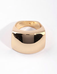 Gold Large Rectangle Ring - link has visual effect only