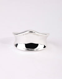 Silver Wide Molten Ring - link has visual effect only