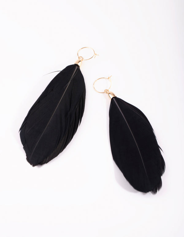 Gold Soft Fan Drop Earrings