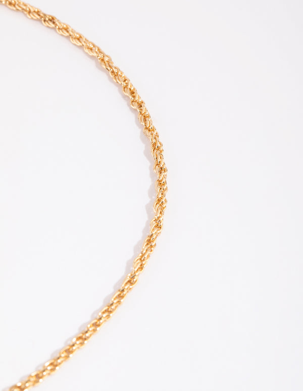 Gold Rope Chain Necklace