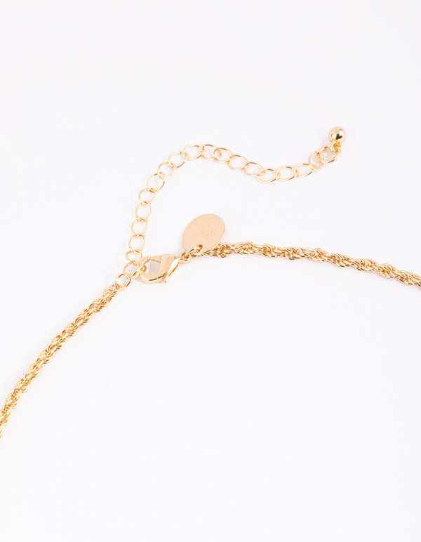 Gold Rope Chain Necklace