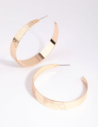 Gold Flat Hoop Earrings - link has visual effect only
