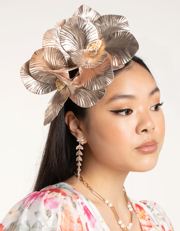 Rose Gold PU Leather Headband