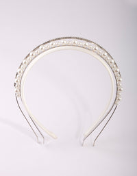 Silver Diamond & Pearl Headband - link has visual effect only