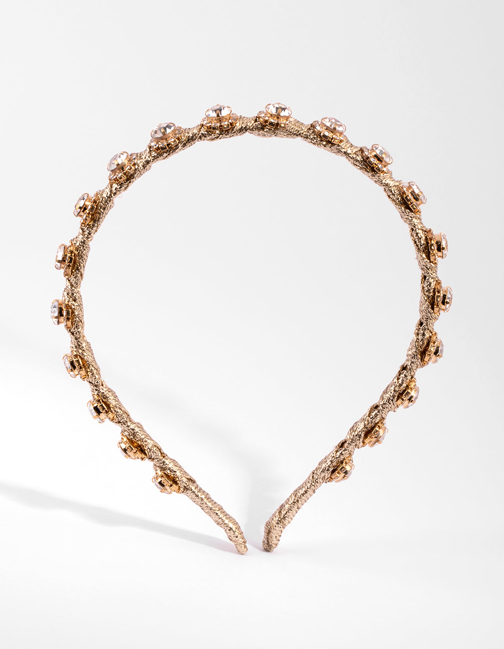 Gold Thread Wrapped Diamante Headband