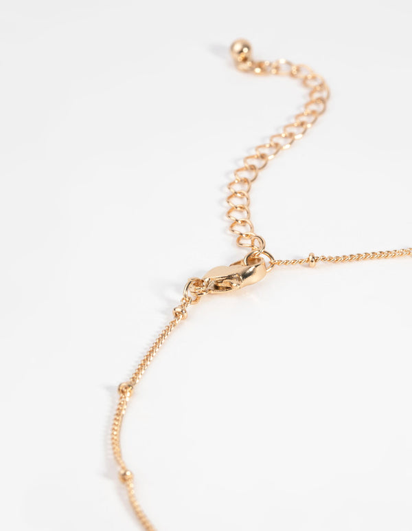 Gold Black & Pink Druzy Necklace Set