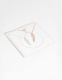 Mixed Metal Wings Necklace Set - link has visual effect only