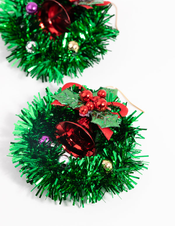 Festive Wreath Drop Earrings