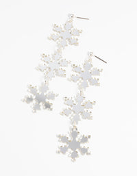 Festive Snowflake Drop Earrings - link has visual effect only