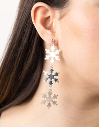 Festive Snowflake Drop Earrings - link has visual effect only