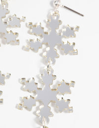 Festive Snowflake Drop Earrings - link has visual effect only