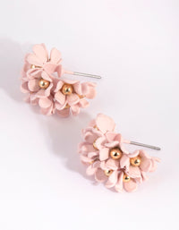 Gold Flower Cluster Hoop Earrings - link has visual effect only