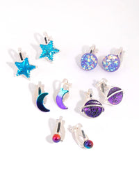 Kids Sky Clip On Earring 5-Pack - link has visual effect only
