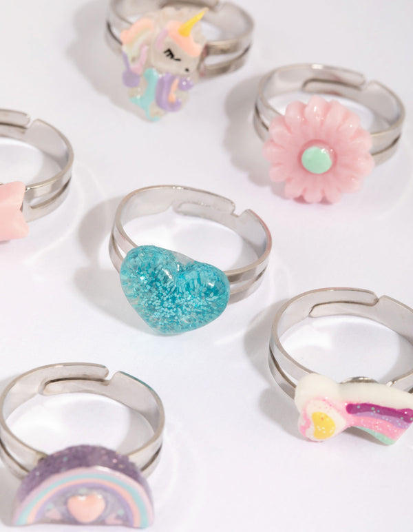 Kids Heart Ring 6-Pack