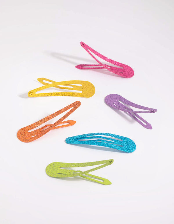 Kids Rainbow Glitter Snap 6-Pack