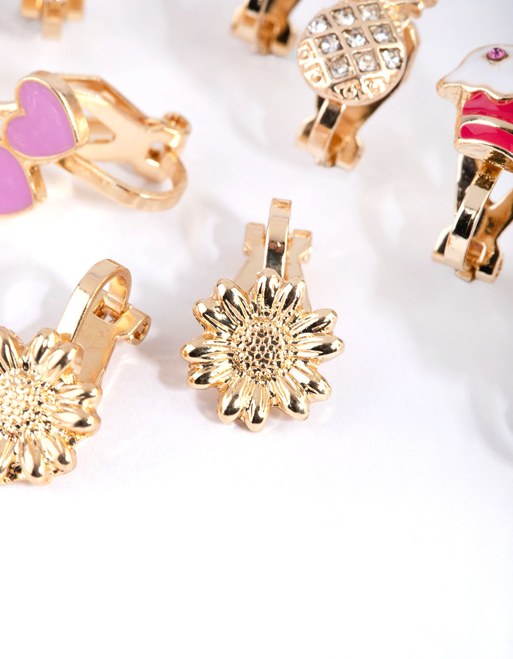 Gold Summer Vibes Clip On Earring 5-Pack