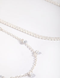 Silver Cubic Zirconia Choker Pack - link has visual effect only