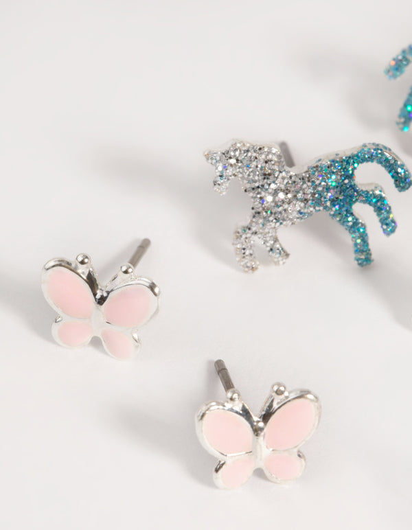 Silver Mythical Stud Earring 5-Pack
