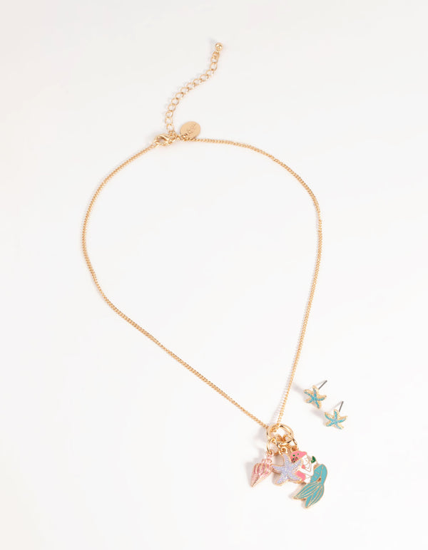 Kids Under the Sea Necklace & Earrings Set