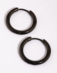 Matte Black Huggie Hoop Earrings - link has visual effect only