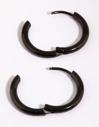 Matte Black Huggie Hoop Earrings - link has visual effect only