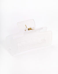 Plastic Large Frosted Rectangle Claw - link has visual effect only