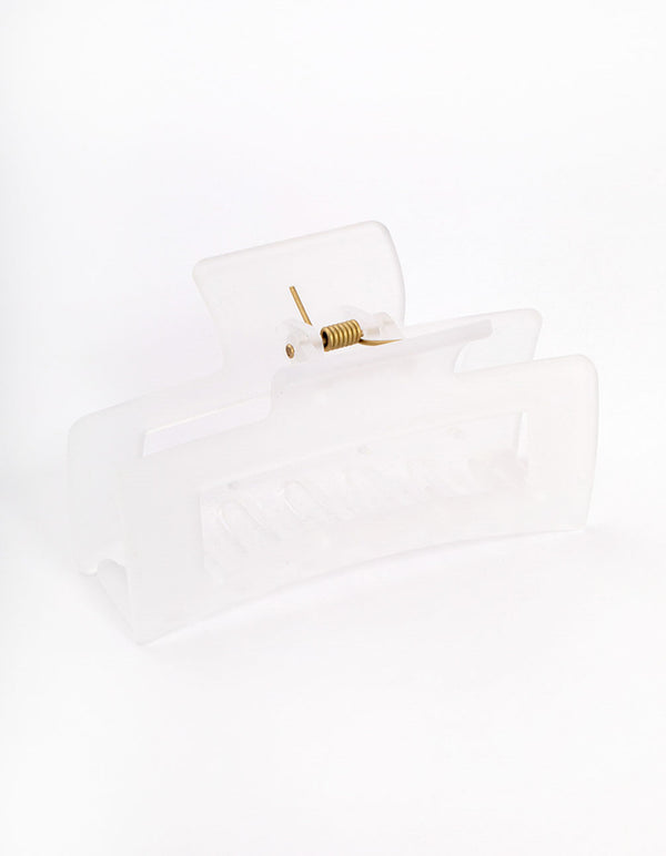 Large Frosted Rectangle Claw