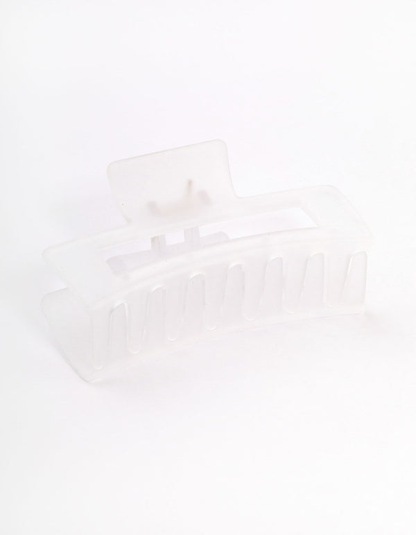 Plastic Large Frosted Rectangle Claw