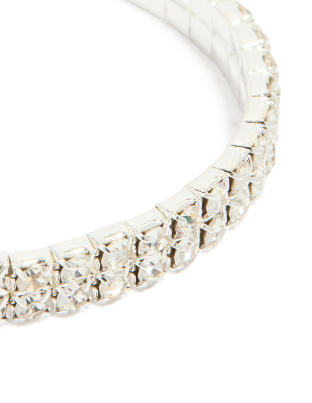 Silver Diamante Stretch Bracelet