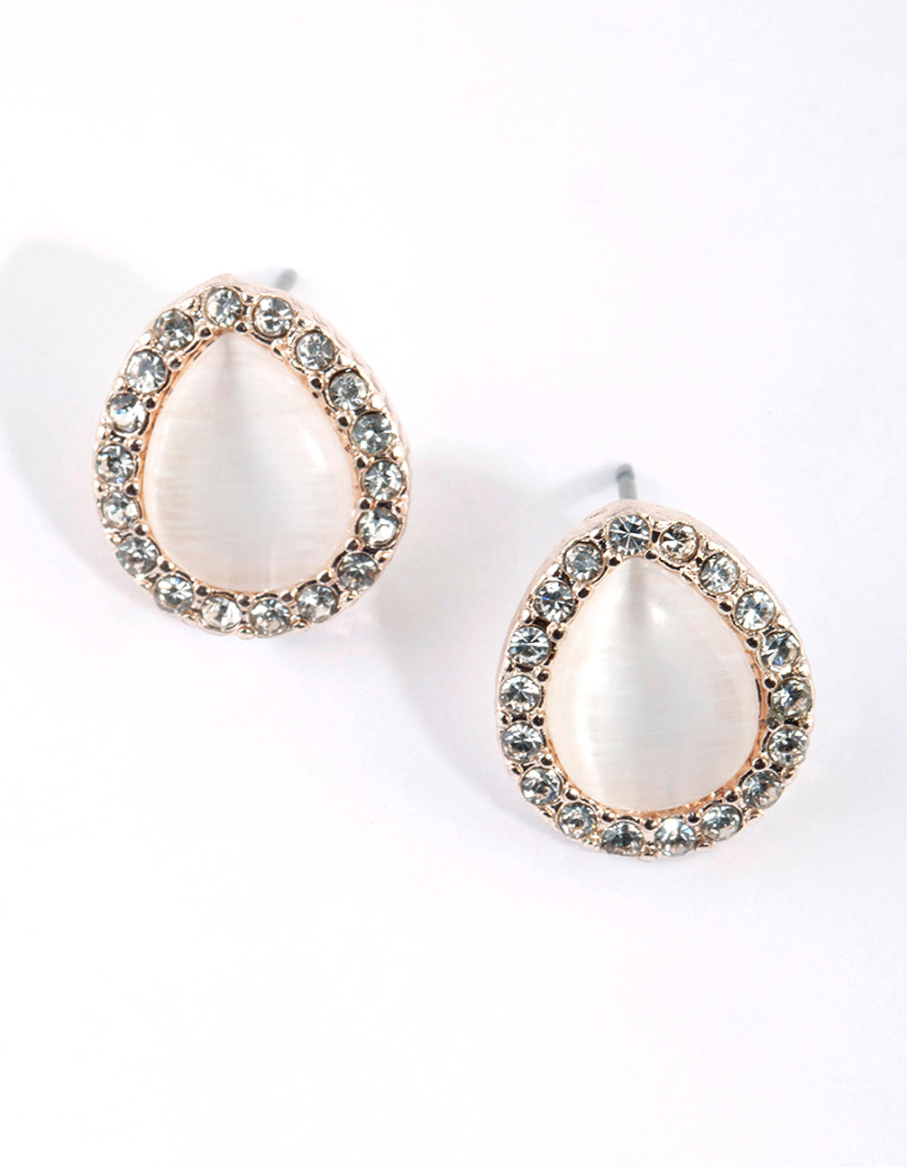 Rose Gold Classic Necklace & Earrings Set