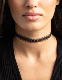Gold Lace & Teardrop Choker 4-Pack - link has visual effect only
