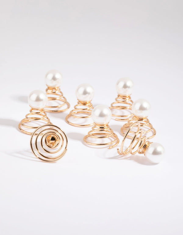 Gold Pearl Hair Screw Pack