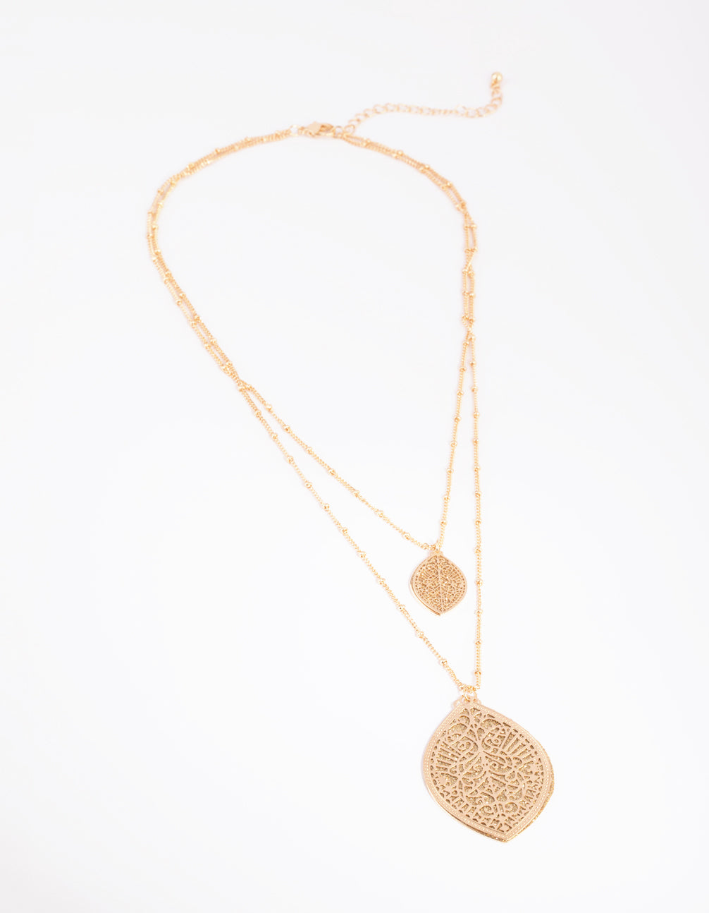 Gold Layered Glitter Necklace