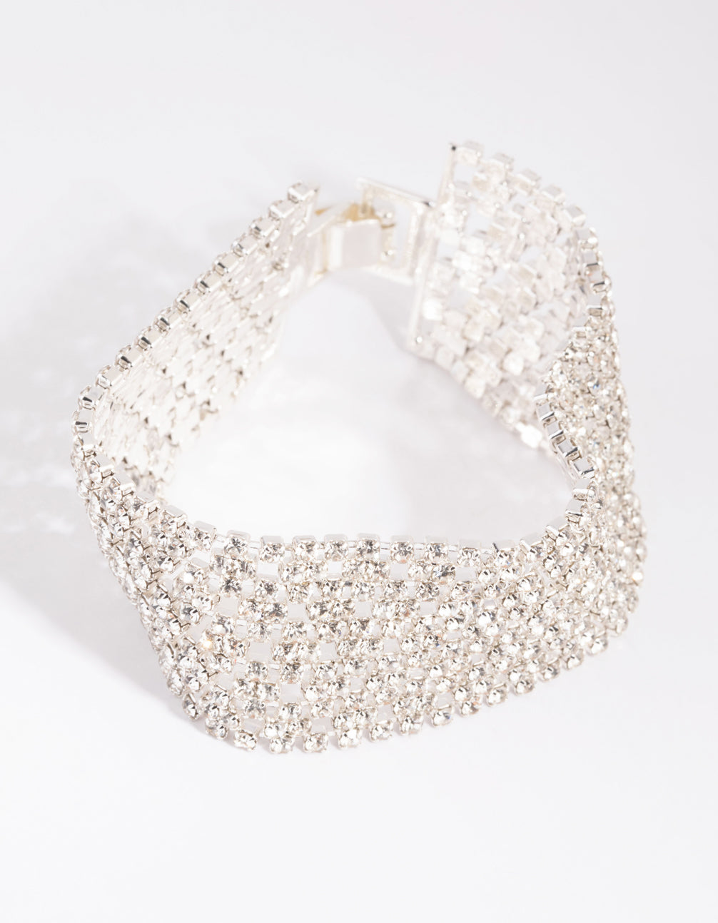 Silver Diamante Statement Bracelet