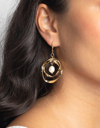 Gold Plated Earrings with Freshwater Pearls - link has visual effect only