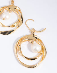 Gold Plated Earrings with Freshwater Pearls - link has visual effect only