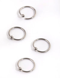Titanium Plain Nose Ring 4-Pack - link has visual effect only