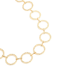 Gold Circle Chain Belt - link has visual effect only