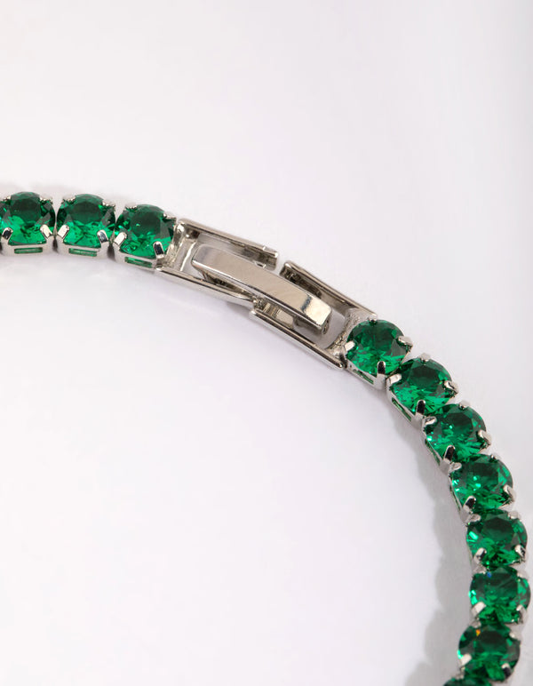 Emerald Cubic Zirconia Tennis Bracelet