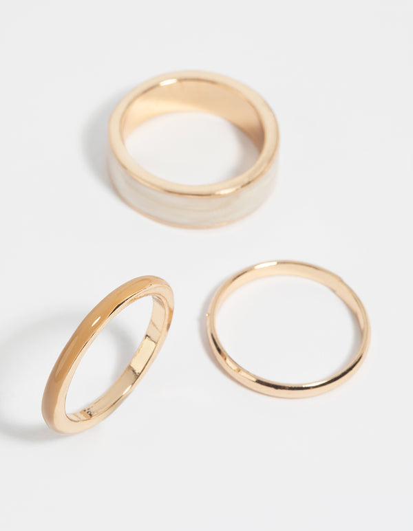 Gold Marble Ring Pack